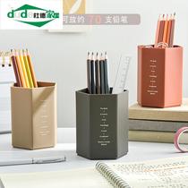 Large capacity daily simple student with hexagon pen pen creative personality barrel desktop receives