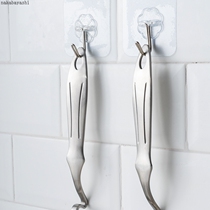 Home deepening small spoon holding long handle spoon hanging hot pot hanging wall stainless steel can soup leak creative soup spoon 304 spoon