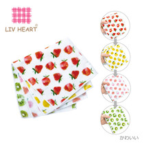LIVHEART fresh fruit cotton absorbent non-hair-free multi-sided towel sports quick-drying towel cotton handkerchief