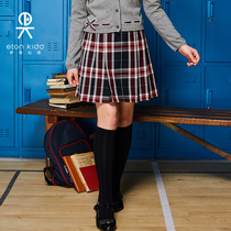 Eaton Ghost British College Childrens Dress Red Plaid Scottish Pleated Skirt Female Big Boy Bundle Skirt 10Q2