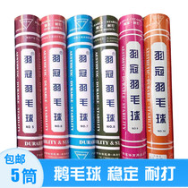 Badminton 5678910 number training indoor and outdoor practice goose hair ball 12 wear resistant 5 tube