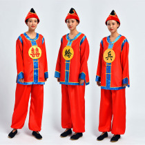 Performance Lifting sedan chair clothing hat gongs and drums clothing dragon and lion dance adult female performance to welcome the waist drum soldiers