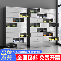 Canteen restaurant stainless steel multi-door cupboard School hospital lunch box locker staff storage plate tools shoe cabinet