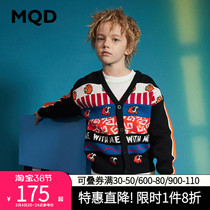 MQD Boy Clothing Boy Sweater Spring Autumn Season New Korean Version Cardio-hoodie Jacket Children Full of Air Needle Weaters