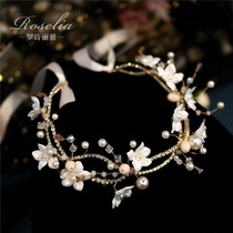 White Flowers Childrens Headlines Drilling with Super Fairy Art Princess Performance Girl Haircut Necklace