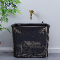 Chinese ceramic art Courtyard Outdoor retro outdoor mop pool Mop pool Balcony bathroom Household mop pool
