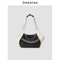 OMENTAR original niche underarm flower pot bag womens summer 2022 new wild leather soft leather hand handle large capacity