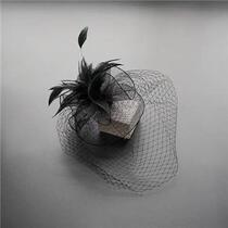 Net gauze headdress British bowler bridal floral headdress headwear hair ornaments stage performance dance cheongsam catwalk dinner