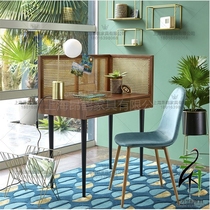Southeast Asia Style Desk Solid Wood Vine compiled computer desk retro wind book room furniture brief Chinese home writing desk
