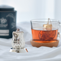 Park Workshop 304 Stainless Steel Creativity Cute Owl Tea Leak Gold Plated Silver Tea Filter Flowers Tea Leaf Filter Net