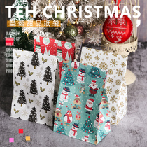 Christmas paper vertical flat pocket nougat snowflake crisp candy fruit bag west point biscuits Christmas gift bag 5