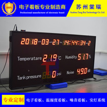 Customized English German temperature and humidity noise electronic billboard garbage warehouse oxygen content pressure display sensor measurement