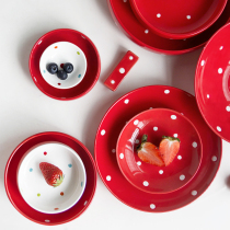 Plate Ceramic plate European dish plate Dinner plate Household creative Western dish Steak plate Japanese tableware dish plate set