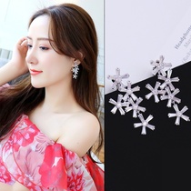 Korean version of fashion Temperament Sweet and long Flowing Su Pearl Brief Without Earhole Fake Earrings Lady Earring Accessories Accessories