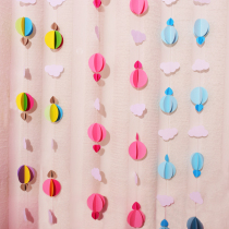 Baby year-old decoration clouds love flower childrens day birthday party decorations creative cartoon strip hanging decoration