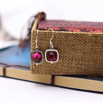 925 pure silver earbuds red tiger eye stone crystal earrings brief to work 100 lap show gas resistant to the ear nails ladies earrings