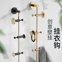 Brass Hook Creative Toilet Swivel Cloister Hood Hook Bedroom Door Rear Bathroom Towel Active Clothing Hook Light Lavish Crochet Hook