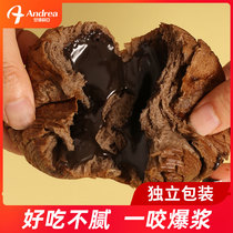 Andrea popping cake net red pastry hand torn sandwich bread chocolate flow small snack popping bread