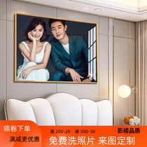 Family photo frame set to make customized wedding photos enlarged wall baby year old aluminum alloy frame