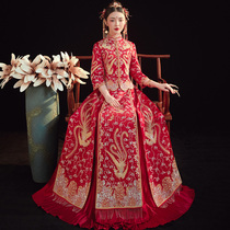 Xiuhe uniform bride 2021 New Wedding Toast Chinese dress big size Dragon Phoenix gown show kimono Chinese style female