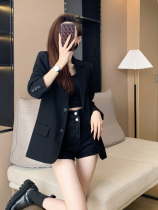 Fried Street Internet Red Little West Suit Casual Exploits 2022 Spring Autumn Season New Loose Casual Black Suit Jacket Woman