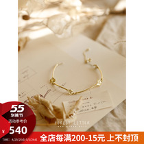 HeyJewel original design Forest Letter Gingko Bracelet Womans Small crowdsourced Advanced Sensation Ornament