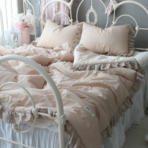 ANNAMONG handmade custom Korean coffee cream soft cotton quilt set