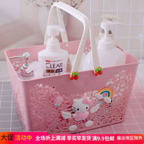 Cute Home portable bath baskets bath baskets bathroom baskets cartoon bottom leaking bath baskets