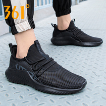 361 mens shoes running shoes 2021 Winter New 361 Degree black mesh breathable casual shoes mens sneakers
