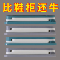 Bathroom mop rack toilet rack non-perforated wall-mounted door rear artifact folding toilet storage rack