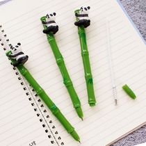 Sichuan Panda holding bamboo ballpoint pen Gel pen Cute creative shape replaceable refill small gift stationery supplies