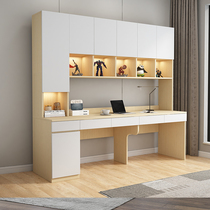 Double computer desk bedroom desk light luxury desk bookshelf one desk home study desk student writing desk
