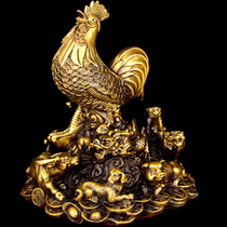 Copper Rooster ornaments pure copper Zodiac chicken lucky feng shui Zodiac golden rooster living room crafts chicken Year decoration gift