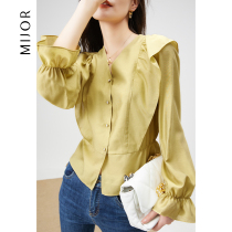 MIJOR Spring Day Ritual Sensational Sweatshirt ~ Elegant Style Vintage Vintage V Collar Cashew Shirt Woman 2022 Spring Festival