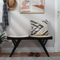 Vine-editor-in-house Shoes Stool Folk Juku Solid Wood Changing Shoes Nordic Day-style Bench Domestic Doorway Strip Bench