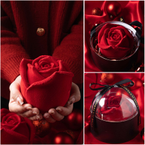 Chocolate Rose Shell Valentines Day Cake Chocolate Hollow Mold Knockout of Percussion Gifts (Cocoa Butter)