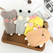 Winter cartoon water injection hot water bottle adorable object removable thickened rubber anti-hot hand warm palace warm hand flush warm baby