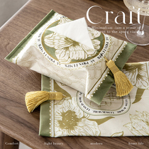 Flower Rhyme Retro Light Lavish Dining Room Table Paper Towels Box Livingroom Living-towels Paper Towels Kit Cloth Art On-board Containing Box Home