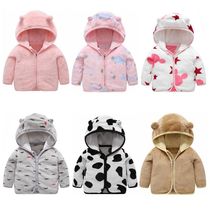 Baby coat Autumn boys and girls coat Autumn and winter 1 year old 3 baby cotton coat Baby clothes velvet thicken warm