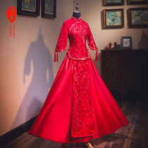 Xiuhe clothing bride 2020 new Chinese wedding dress toast red wedding dress dress dress red wedding dress dress dress show thin woman