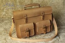 Handmade custom Cambridge bag leather postman bag head layer vegetable tanned cowhide copper accessories double-layer strap overpayment bag
