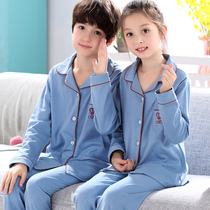 Kids Pajamas Boys Long Sleeve Pure Cotton Spring Autumn Princess Baby Girls Middle Large Kids Boys Home Clothing Sets