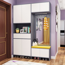 Customized shoe cabinet home door simple modern door hall cabinet into the house locker with shoe changing stool new 2020 explosion model