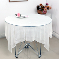 Disposable tablecloth plastic imitation silk tablecloth round table dining cloth white oil-proof hotel wedding table waterproof Square