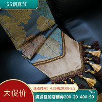 Presale Blue Leaves Table Flag American European And American Wind Towels European Style Bed Tail Towels Nordic Suit Tea Table Flag Tablecloths