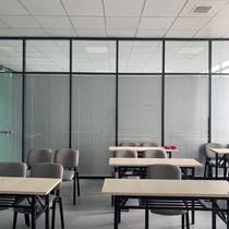 Shenyang High Partition Office Glass Partition Wall Indoor Soundproof Aluminum Alloy Double shutter tempered glass