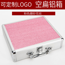 Empty aluminum case for convenient storage Flat with carry butterfly in gold removable cloth bag