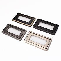 Punch-free wardrobe hidden drawer hidden handle black modern simple pull ring flat handle S153