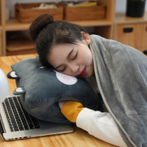 Cartoon pillow quilt three use air conditioning nap blanket pillow quilt pillow quilt office pillow is customized