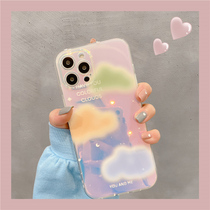 Apple 13pro mobile phone shell silicone gel Applicable iPhone12max Colour Cloud Dot lens Full package minimalist soft shell tide